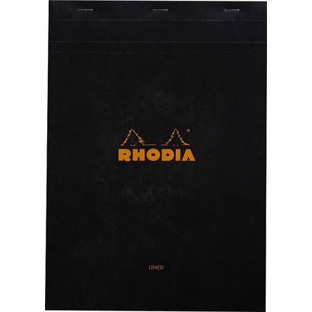 RHODIA 21X29.7CM NOIR LIGNÉ