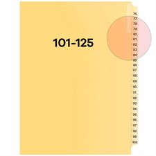 Intercalaires juridiques numériques Quest 101 à 125