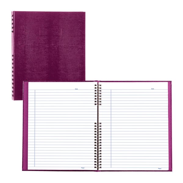 Carnet de notes NotePro 10,75 x 8,5 po 150 pages, framboise noire