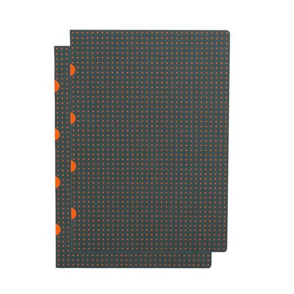 Cahier de notes Circulo Gris sur orange