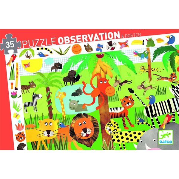 35 Pieces – Jungle Observation Jigsaw Puzzle