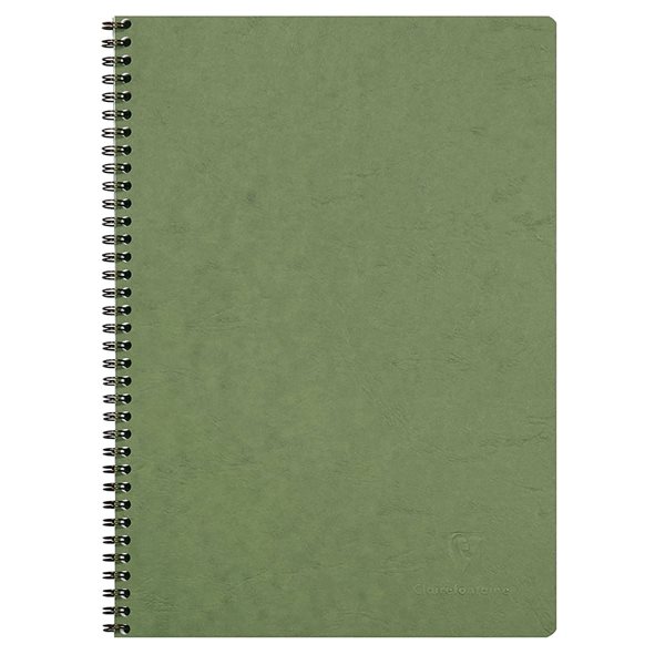 Cahier de notes ligné avec marge à reliure spirale Age Bag - A4 - Vert