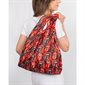 Sac fourre-tout pliable avec pochette de transport rouge et noir