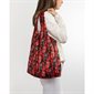 Sac fourre-tout pliable avec pochette de transport rouge et noir