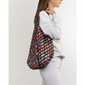 Sac fourre-tout pliable avec pochette de transport multicolore