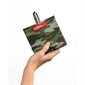 Sac fourre-tout pliable avec pochette de transport vert camouflage