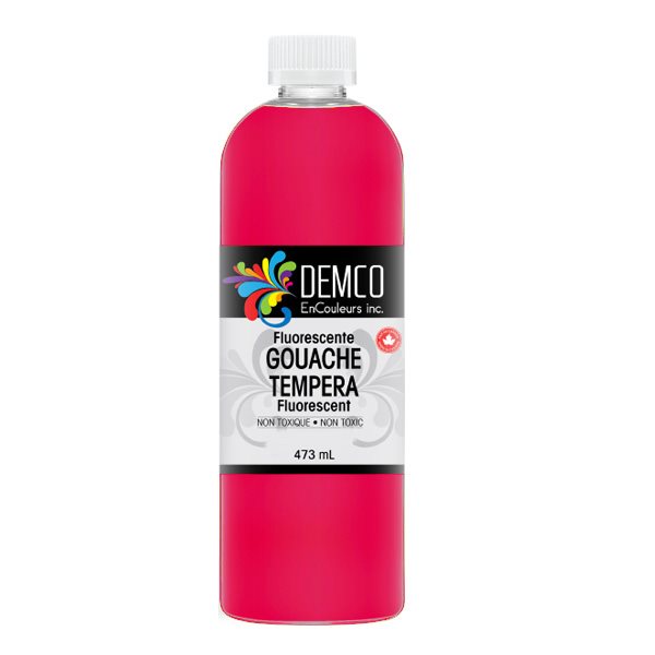 Gouache couleurs fluorescentes 473 ml - Rouge