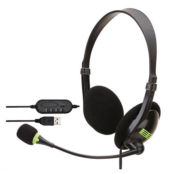 Casque d’écoute stéréo USB 2.0 avec microphone OH-106