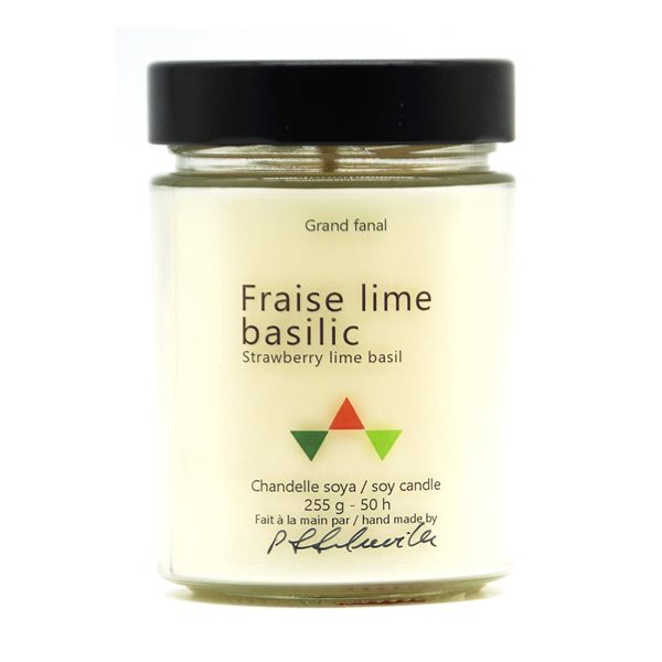 Bougie de soya Fraise lime basilic