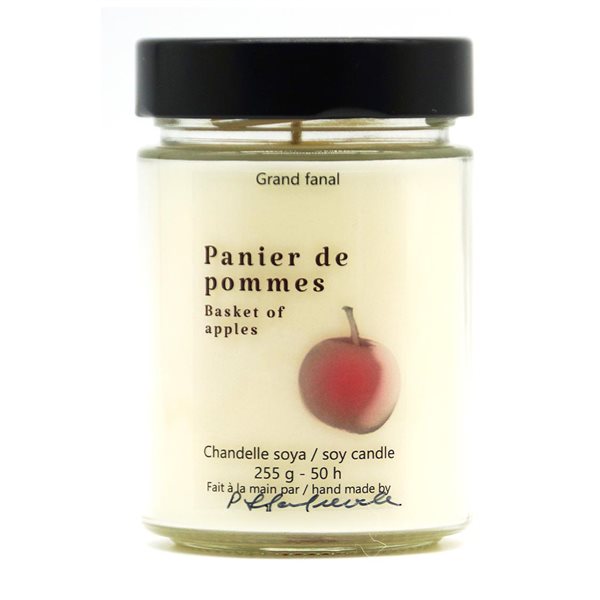 Bougie de soya Panier de pommes