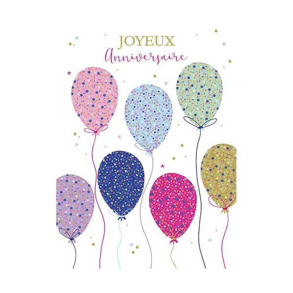 Carte d’anniversaire géante Joyeux anniversaire - Ballons