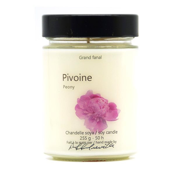 Bougie de soya Pivoine