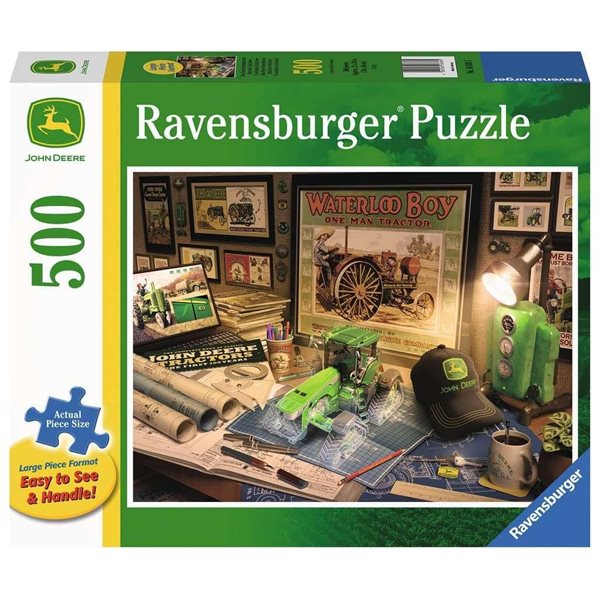 500 Pieces – John Deere Work Desk Jigsaw Puzzle