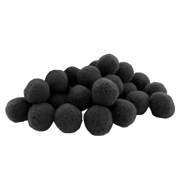 Pompons à bricolage 0.5 po - Noir