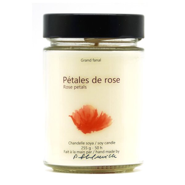 Bougie de soya Pétales de rose