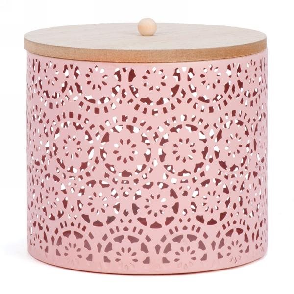 Metal Storage Jar - Pink