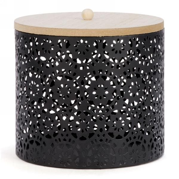 Metal Storage Jar - Black