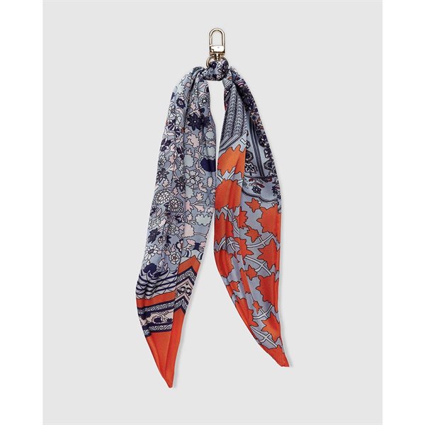 Kiki Bag Scarf Key Ring - Orange