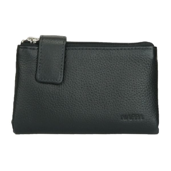 Mini Charlotte Small Leather Wallet - Black