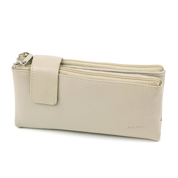 Charlotte Leather Wallet - Taupe