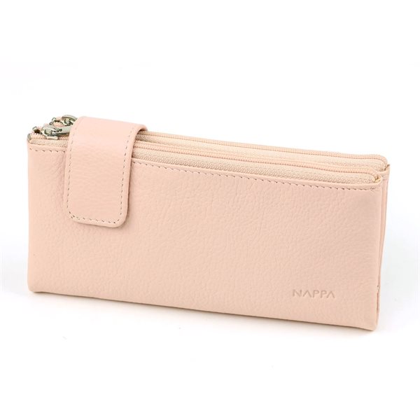 Charlotte Leather Wallet - Blush Pink