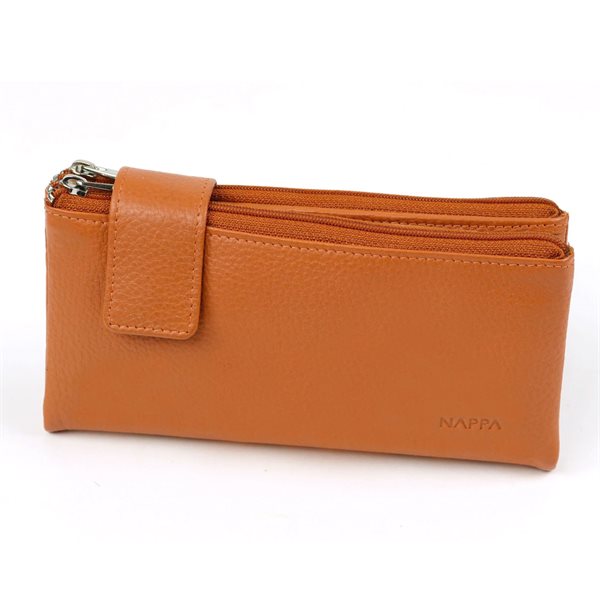 Charlotte Leather Wallet - Tan Brown