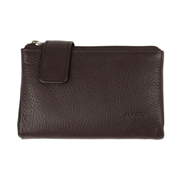 Mini Charlotte Small Leather Wallet - Brown