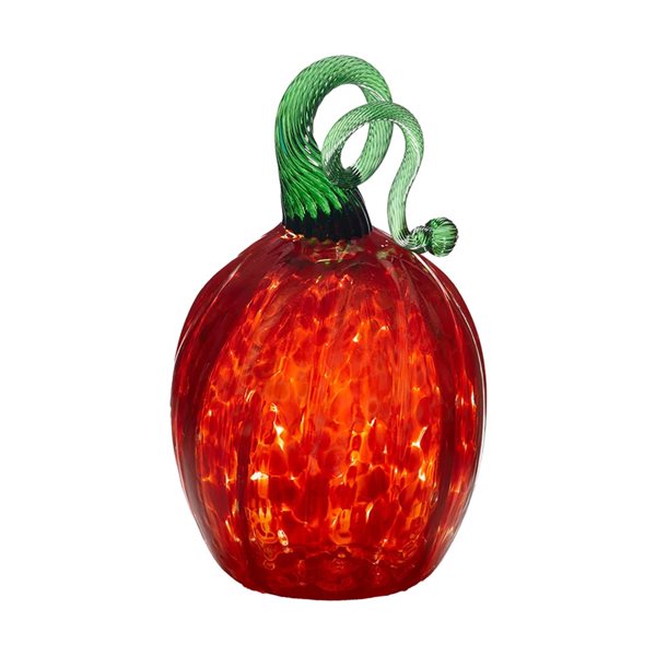 Oval Glass Pumpkin - 6 in