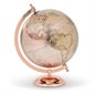 Glossy World Globe on Stand - Pink / Copper