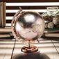 Glossy World Globe on Stand - Pink / Copper