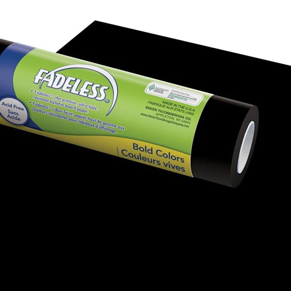 Bulletin Board Paper Roll - 48 in x 50 ft - Black