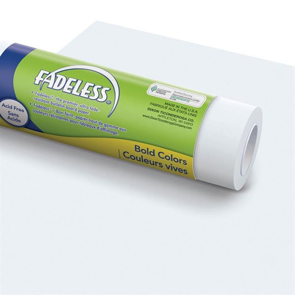 Bulletin Board Paper Roll - 47.25 in x 50 ft - White