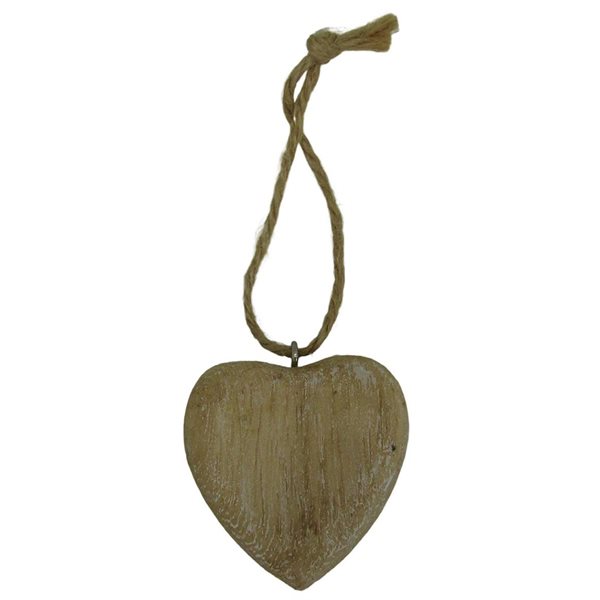 Coeur en bois à suspendre