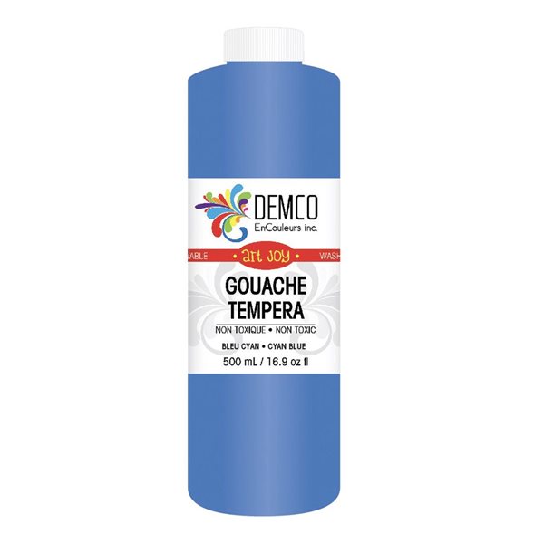 Gouache lavable Art joy 500 ml - Cyan