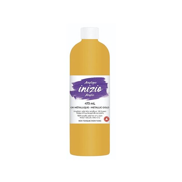 Peinture acrylique Inizio 473 ml - Or métallique