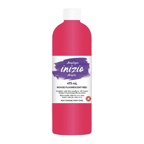 Peinture acrylique Inizio 473 ml - Rouge fluorescent