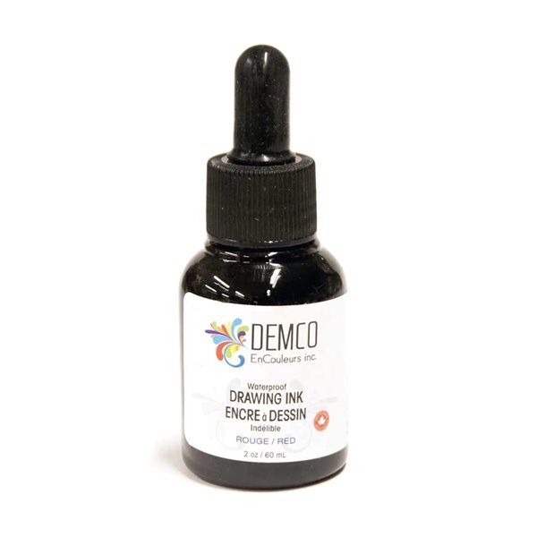 Encre à dessin imperméable Demco 60 ml - Rouge