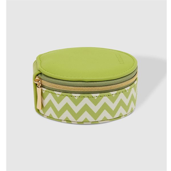 Sisco Jewellery Case - Chevron Lime