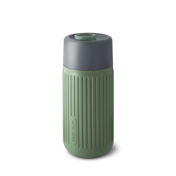 Glass Travel Cup - 340 ml - Olive Green