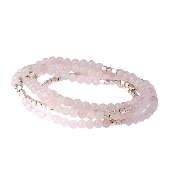 Stone Necklace & Bracelet - Rose Quartz