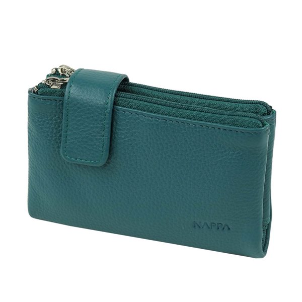 Mini Charlotte Small Leather Wallet - Emerald Teal