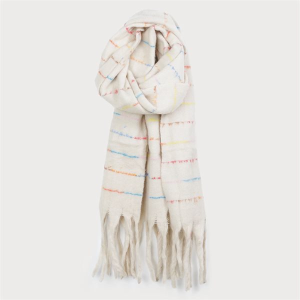 Winter Stripes Scarf Ivory