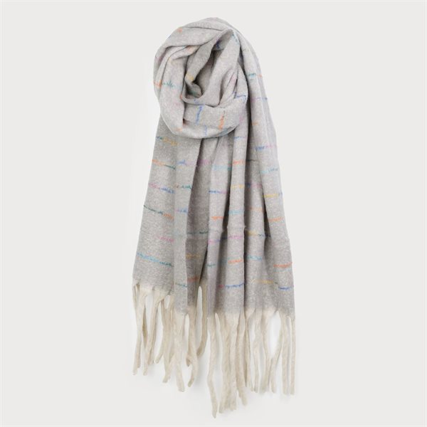 Winter Stripes Scarf Light Grey