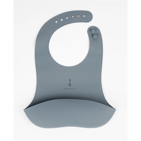 Adjustable Silicone Bib - Majestic Blue