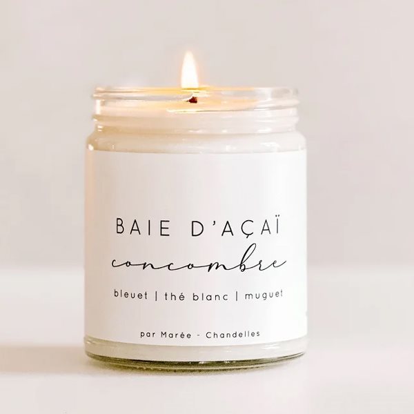 Bougie de soya Baie d'açaï concombre