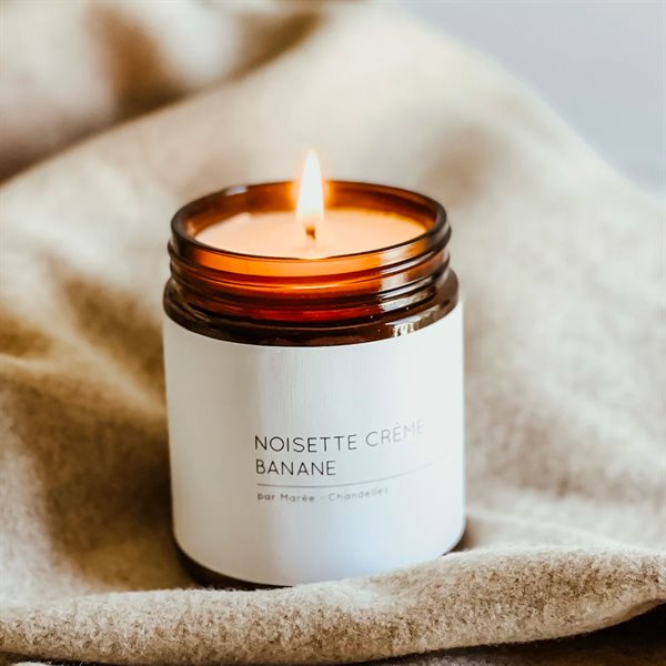 Bougie de soya Noisette crème banane