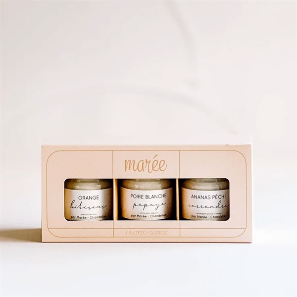 Bougies de soya - Coffret cadeau Fruitées sucrées