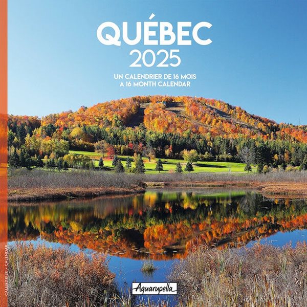 Calendrier mural 16 mois Aquarupella 2025 - Québec