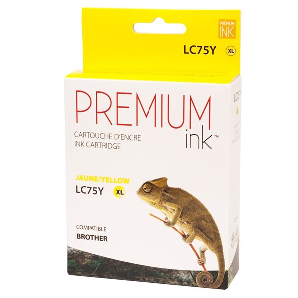 Brother LC75XL High Yield Compatible Inkjet Cartridge - Yellow