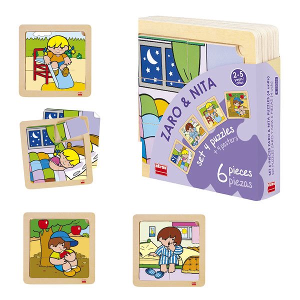 4 x 6 Pieces – Zaro and Nita Wooden Puzzles